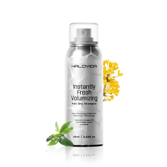 HALOVIDA Dry Shampoo for Women, Dry Scalp Shampoo Spray for Dark Hair