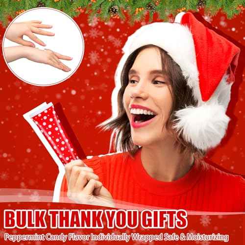 50 Pcs Christmas Hand Cream Bulk Mini Hand Lotion Candy Cane Scented Peppermint Lotion Christmas Stocking Stuffers Bulk Holiday Gifts Employee Staff Teacher Appreciation Gifts for Coworkers
