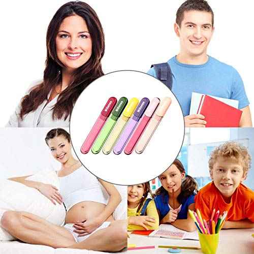 Premium Particular Glass Nail File with Case, Both Sided Filer, Crystal Beauty Nail File, Salon Nail Shine, Top Christmas Stocking Gift Idea for Women, Fruit Green