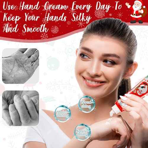 150 Pcs Christmas Hand Cream Gift Sets for Dry Cracked Hands Moisturizing Hand Lotion Small Travel Lotion Stocking Stuffers Gift Set for Women Mom Girlfriend Christmas Birthday