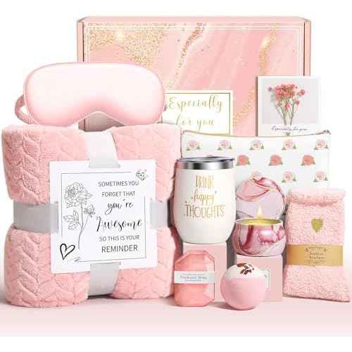 Happy Birthday Gifts for Women Self Care Gift, Relaxing Care Package Spa Gift Basket, Valentines Day, Mothers Day, Christmas, Birthday Gifts for Women Mom Her Friend Sister Wife