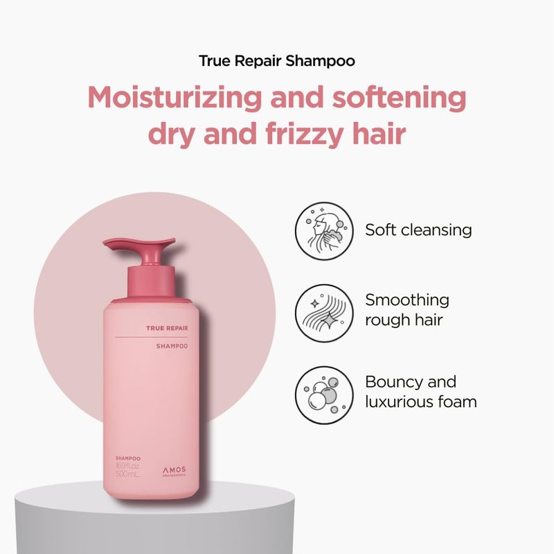 True Repair Shampoo - Anti-Frizz & Smoothing Formula with Ceramide for Dry & Damaged Hair | 16.9 fl. oz.