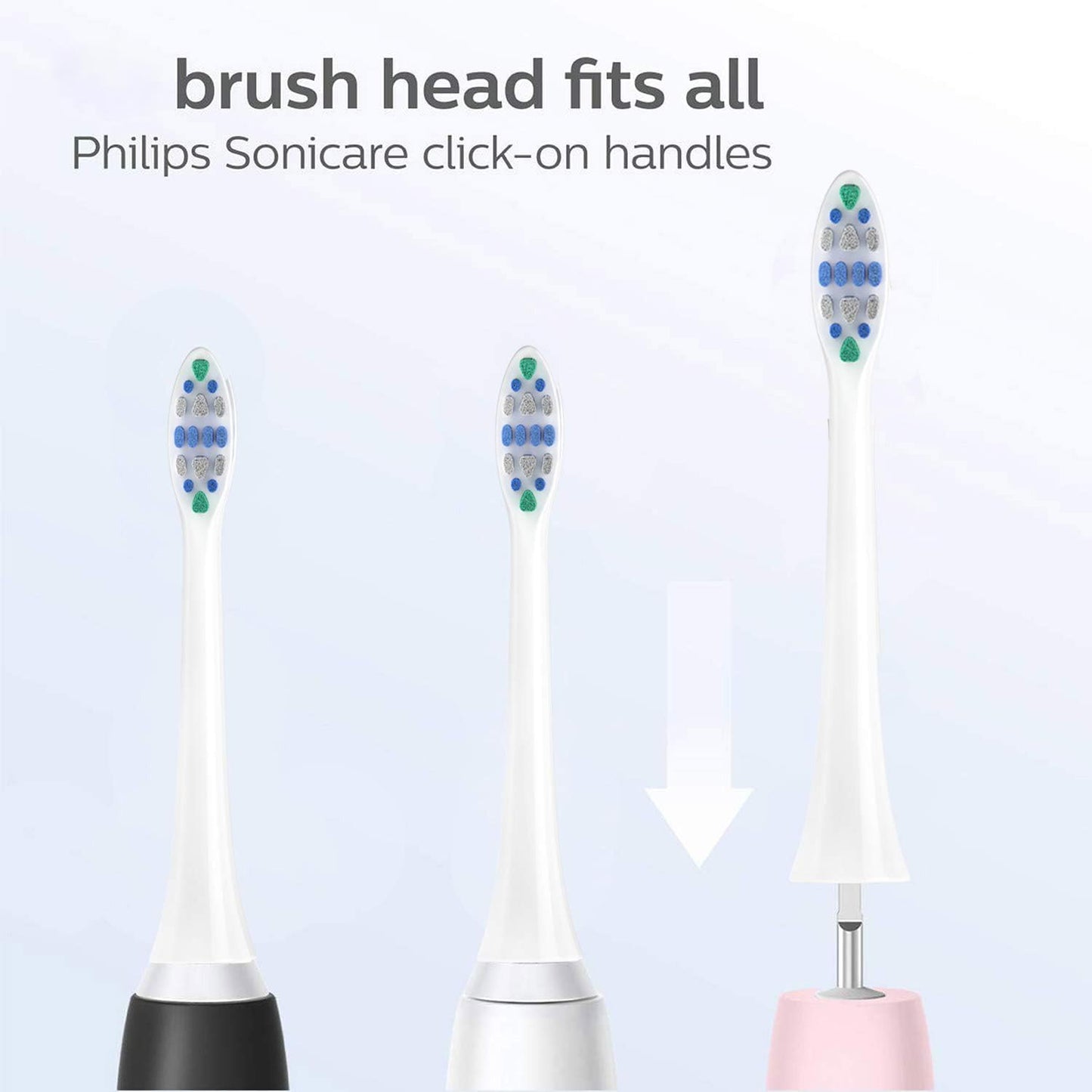 Replacement Toothbrush Heads for Philips Sonicare | 10-Pack Standard Brush Heads for DiamondClean & ProtectiveClean Models, White