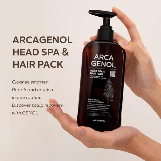 Arca Genol Head Spa & Hair Pack Hair and scalp protection with Anti-Oxidizing New Zealand made Pinus Bark Extract