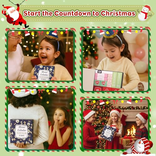Makeup Advent Calendar 2025-12 Days Countdown Boxes Christmas Calendar Make Up Gift, Xmas Beauty & Cosmetics Surprise for Girl