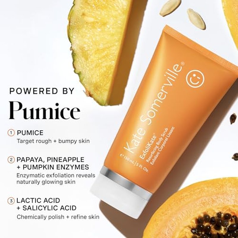 Kate Somerville ExfoliKate Resurfacing Body Scrub ? Triple Action Exfoliating Body Polish, Removes Dead Skin, Improves Tone & Texture, 5 Fl Oz
