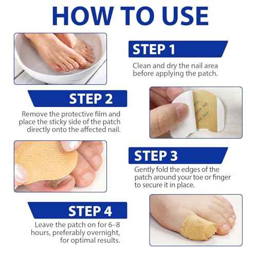 Extra Strength Toenail Treatment - 32 Pcs Nighttime Nail Patches, Overnight Toe Nail Treatments for Damaged Nails Foot Nails Repair and Care, 8-Hour Restores Healthy Appearance