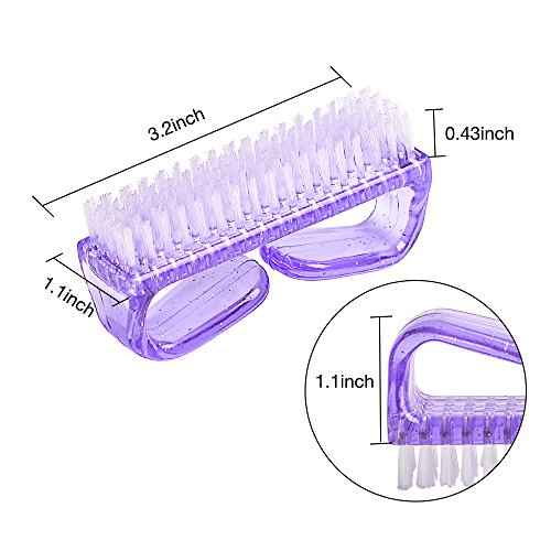 hupos Handle Grip Nail Brush, Fingernail Scrub Cleaning Brushes for Toes and Nails Cleaner, Pedicure Brushes for Men and Women 4 Pack