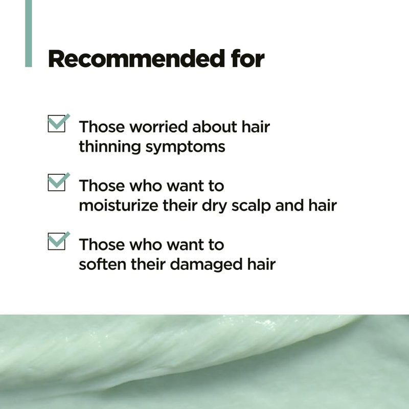 AMOS PROFESSIONAL The Green Tea Moisturizing Pack, Hair & Scalp Treatment for Thinning Hair, Korean Hair Mask, Strengthening Hair, All Hair Types, 8.4 fl. oz.