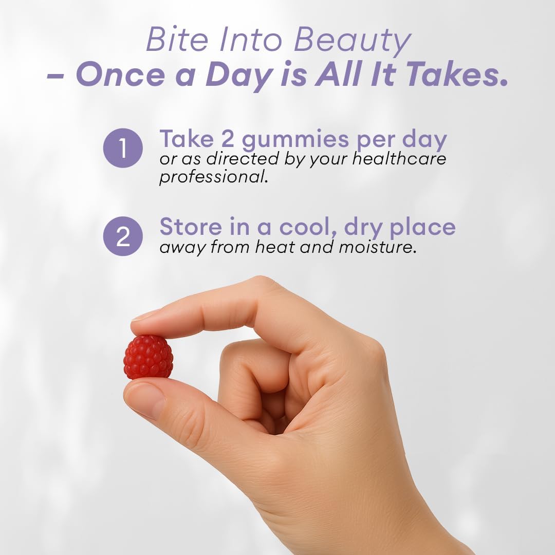 Hair Skin and Nails Vitamins - Extra Strength 6000mcg Biotin Gummies with Marine Collagen | Passion Fruit, 60ct for Healthy Hair Growth
