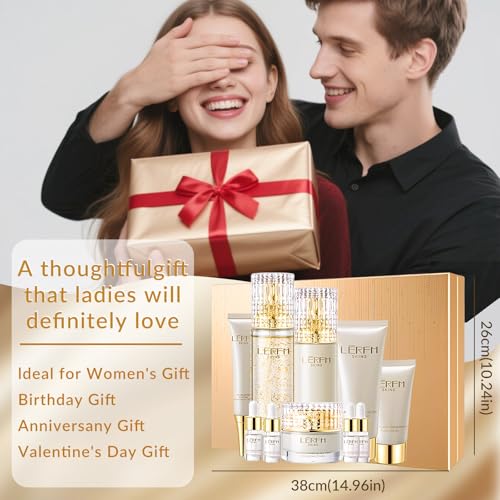 Korean Skincare Set - 10pcs - Face Care with Collagen, Niacinamide, Hyaluronic Acid - Smoothing Skin & Firming Skin,Hydrating Skincare kit Include Toner, Serum, Lotion, Eye Cream, Face Cream