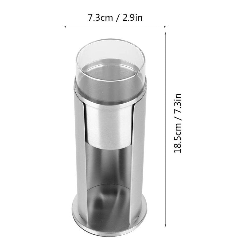 Tomotato Cotton Pad Holder - Stainless Steel Qtip Makeup Removers Dispenser with Lids, 2.9x7.3 inch