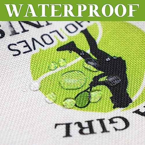 Pinkunn 9 Pieces Tennis Gifts for Women Tennis Makeup Bag Tennis Accessories Pouch Bag for Tennis Travel Zipper Cosmetic Bags for Tennis Lover Player Team Novelty Graduation Birthday Xmas Gift