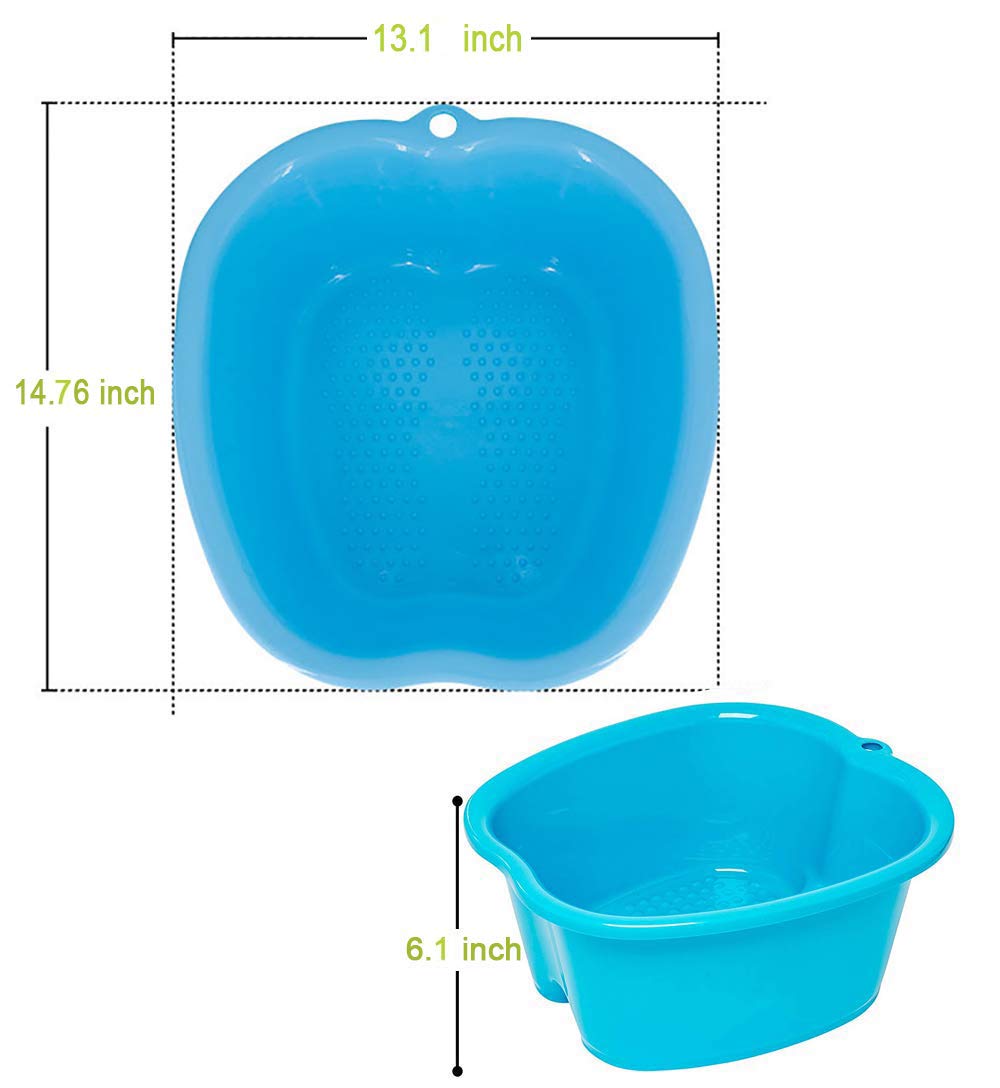 Lemoncy Large Plastic Foot Basin Bath Spa Tub Feet Massage for Soaking Foot,Toe Nails, and Ankles,Pedicure,Improved Sturdy Portable Feet Tub Pink