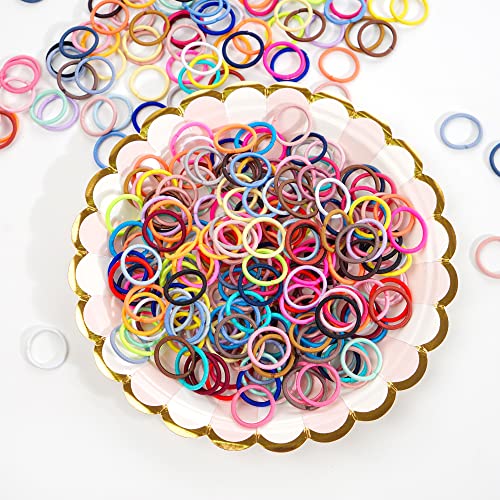 C?LLOT 360PCS Baby Hair Ties, 36 Multicolors Elastic Hair Ties,2cm in Diameter No Crease Finger Rubber Hair Elastics,Small Thin Hair Ponytail Holders Hair Accessories for Baby Girls Toddlers Kids