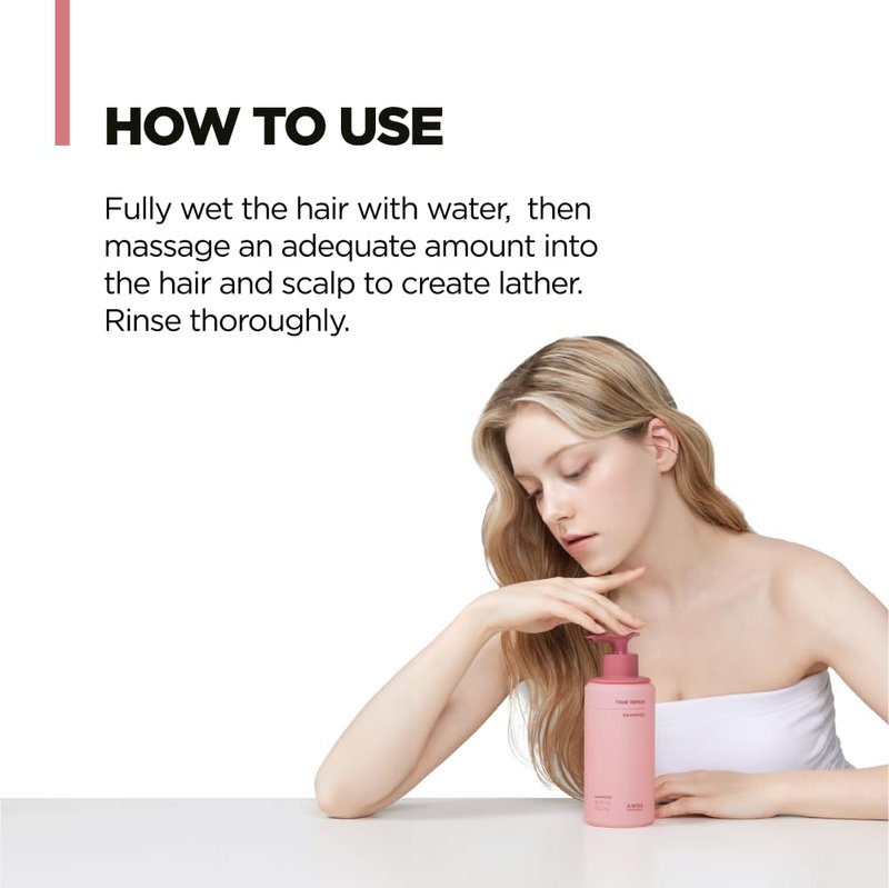 AMOS PROFESSIONAL True Repair Shampoo l Anti-Frizz & Smoothing Shampoo with Ceramide, For Dry & Damaged Hair, 5.9 fl.oz