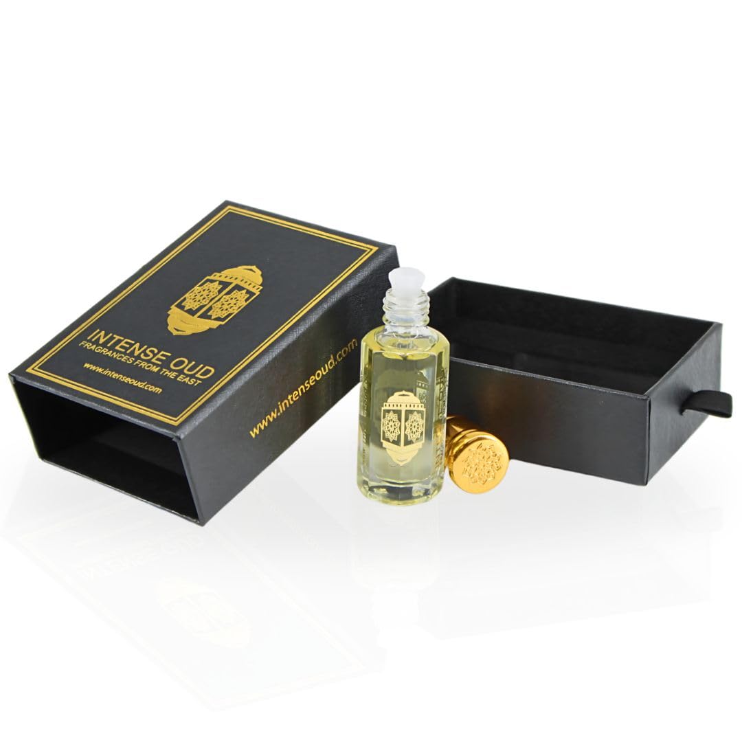 INTENSE OUD Vanilla Musk Long Lasting Arabian Perfume Oils for Women 12ML (0.40 OZ) Fragrance Oil with Rose, Vanilla & Soft Musk Notes - Concentrated Perfume Oil & Valentines Day Gift With Black Box