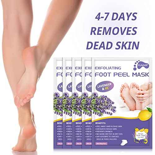 Foot Peeling Mask (5 Pack) Exfoliant for Peeling Off Calluses, Natural Exfoliator for Dry Dead Skin, Callus, Repair Rough Heels Soft Smooth Touch