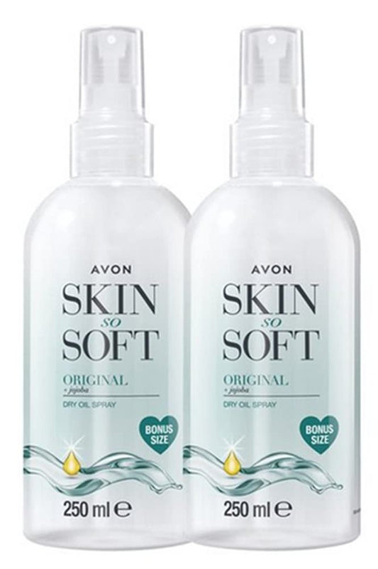 AVON SKIN SO SOFT Original Jojoba Dry Oil Sprayy (8.45 Fl Oz (Pack of 2))