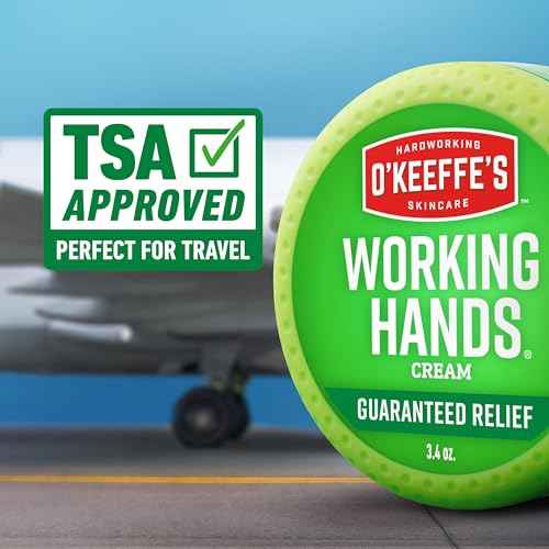 O'Keeffe's Working Hands Hand Cream (3.4 oz Jar) and Healthy Feet Foot Cream (3.2 oz Jar) - Repairing Skincare for Extremely Dry, Cracked Hands and Feet, Travel Size