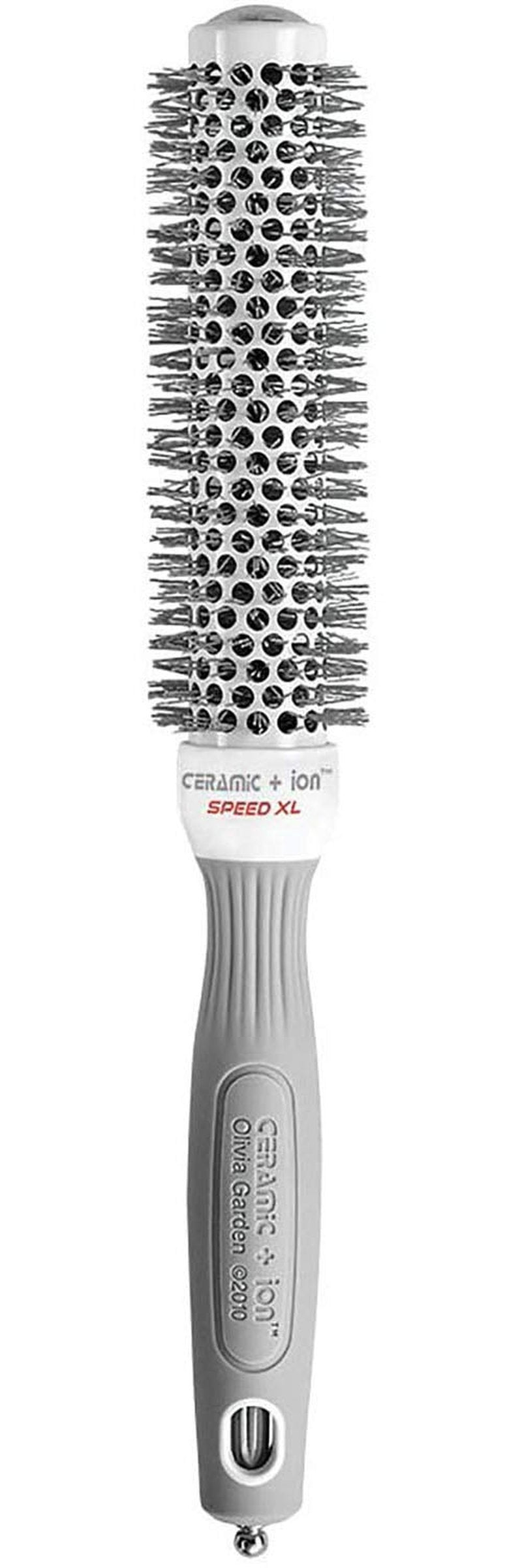 Olivia Garden Ceramic + Ion Speed XL - Extra-Long Round Thermal Hair Brush - Not Electrical - Professional Blowout Brush for Normal to Thick Hair - 1 3/8"- Diameter Barrel - CIXL-35