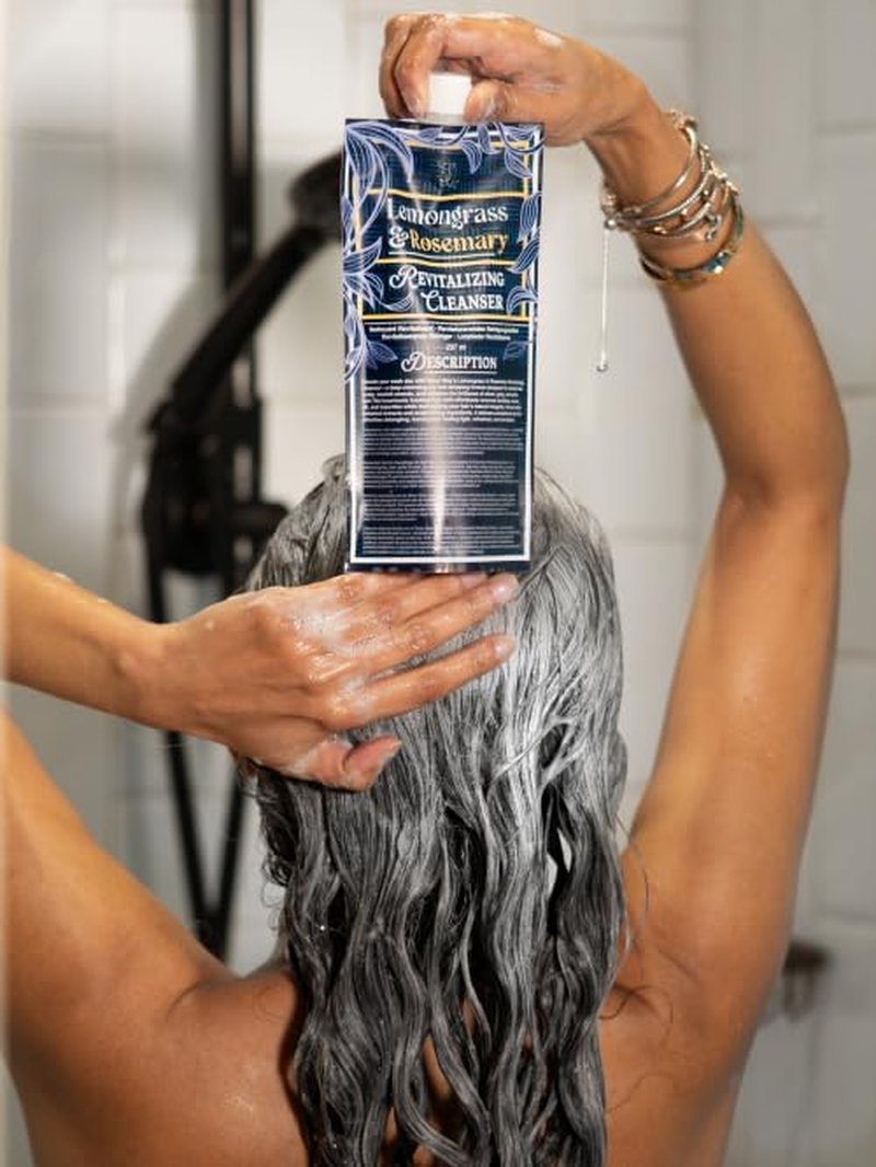 Ecoslay Silver Slay Revitalizing Cleanser - Sulfate-Free Lemongrass & Rosemary Shampoo | 8 Fl Oz
