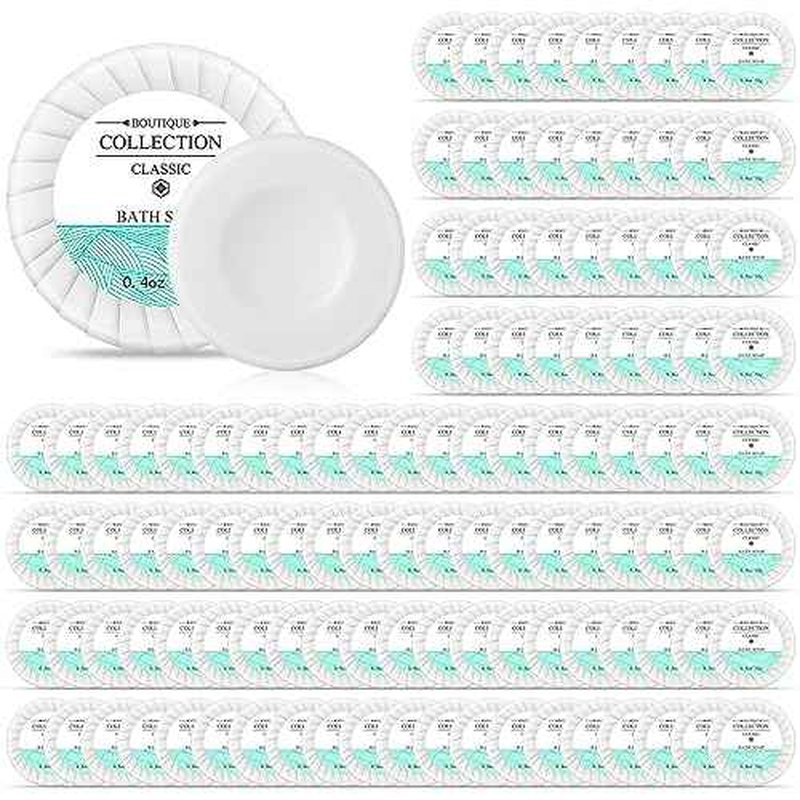 Demissle 500 Pcs Mini Soap Bars 0.4 oz Small Round Coin Size Hotel Soap Bars Bulk Individually Wrapped Hand Travel Soap Guest Bathroom Toiletries for Party Favors Motel Body Cleansing