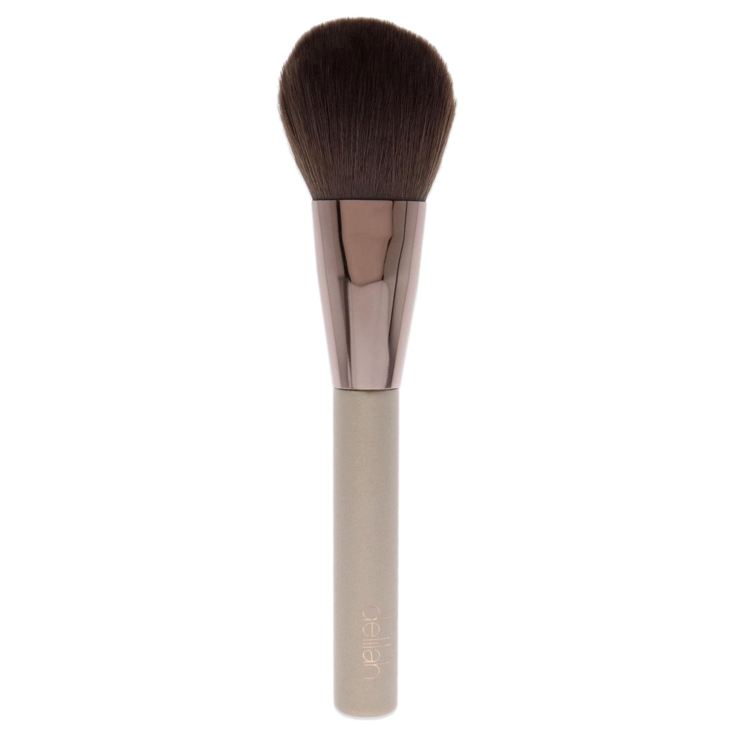 delilah - Large Powder Complexion Brush - Flat, Arched Shaped - Synthetic Fibre Blends - Loose or Pressed Powders - Wooden HAndle - For all Skin Type - Cruelty Free - 1 Pc