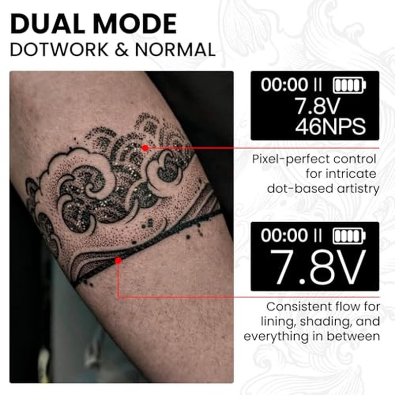 Wormhole Tattoo Gun 83pcs Tattoo Kit Complete Wireless Tattoo Pen Kit with Regular & UV Fluorescent Tattoo Ink Tattoo Supplies for Eyebrow Small Tattoos WTK384 New