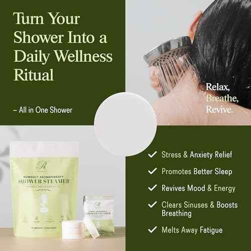 Shower Steamers Aromatherapy Gift Set ? 10 Pack Eucalyptus, Mint & Citrus Shower Bombs for Sinus Relief & Relaxation ? Organic Spa Gift & Self Care Christmas Stocking Stuffer for Women & Men