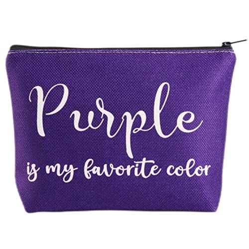 BWKTOP Purple Cosmetic Makeup Bag - Zipper Pouch For Purple Enthusiasts