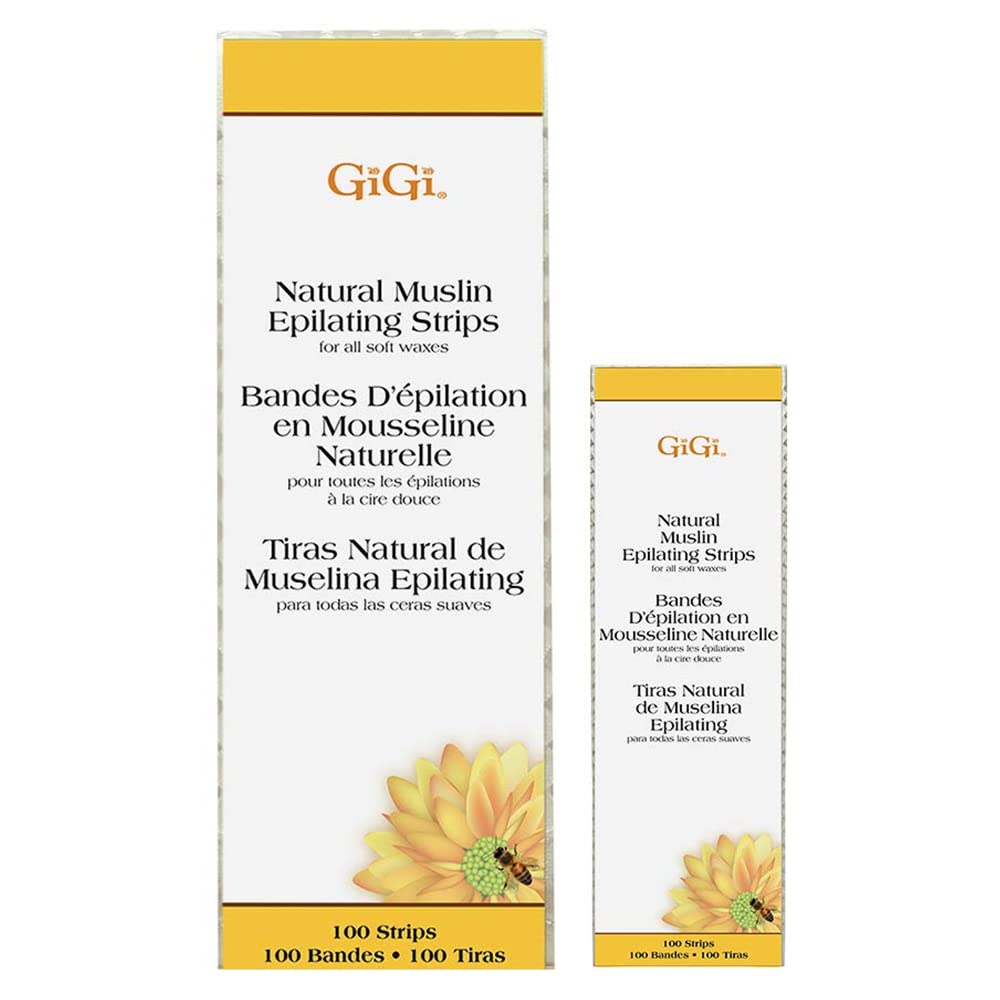 Gigi Solution - Gigi Small & Large Muslin Strips and Satin Smooth Zinc Oxide Hair Removal Wax