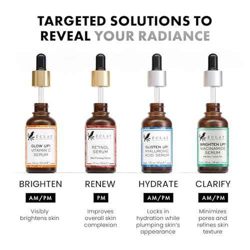 Eclat Skincare Vitamin C Face Serum - Skin Care for Dark Spots, Vitamin C Serum with Hyaluronic Acid, Ferulic Acid, & Vit E - Anti Aging and Skin Brightening, Vit C Face Care 1 Fl Oz