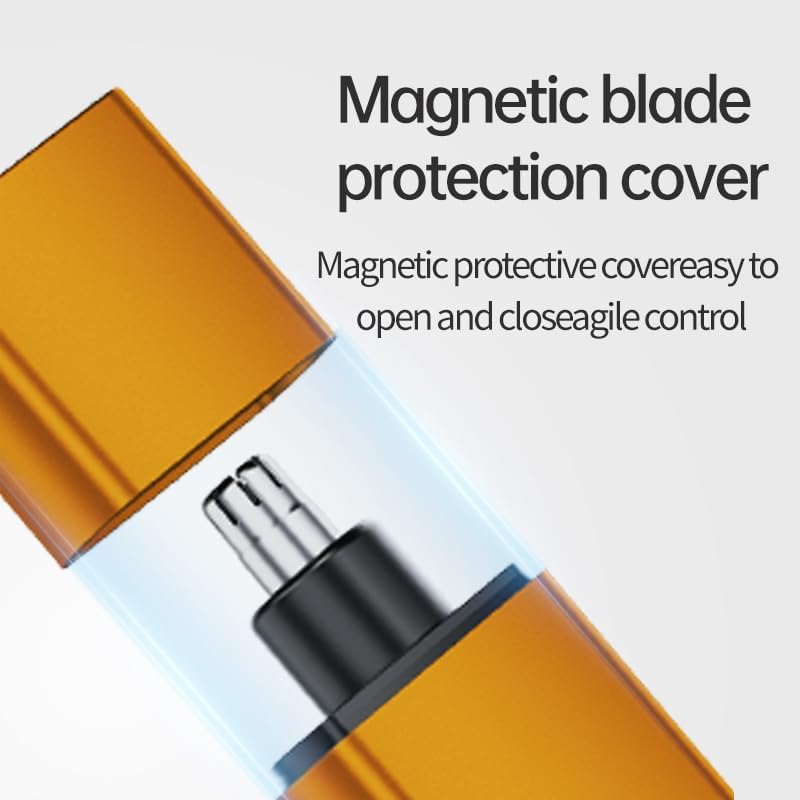 Nose Hair Trimmer - USB-C Rechargeable, Pain-Free & Low-Noise | Travel-Sized, Detachable Head