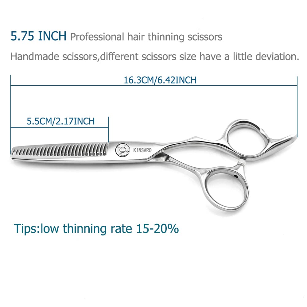KINSARO Hair Thinning Scissors 5.75 Inch Professional Texturizing Shears