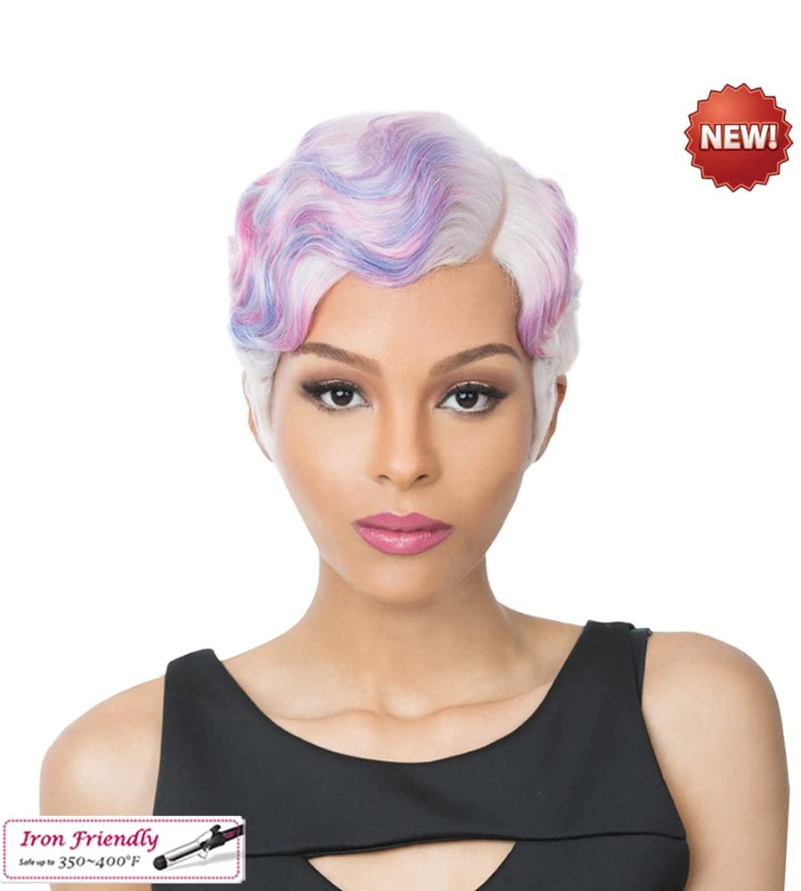 Nuna Synthetic Hair Wig - Natural Dark Extra with Burgundy Highlights | Stylish & Versatile