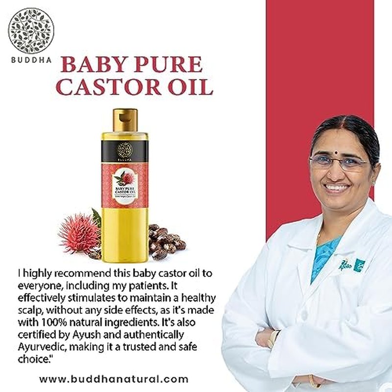 Buddha Natural Baby Castor Oil - Cold Pressed Extra Virgin for Nourishing, Moisturizing, and Soothing Delicate Skin | 150ml