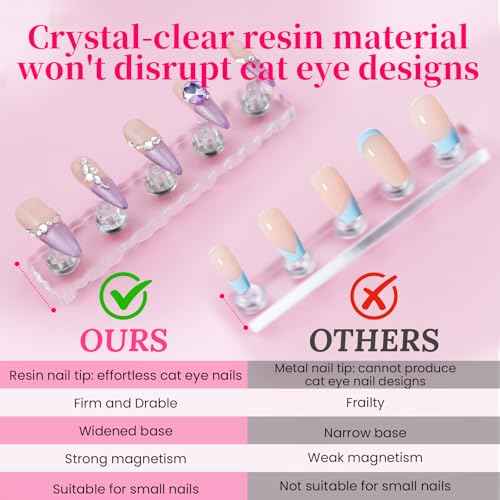 Nail Stand For Press Ons extra-high Nail Tip Holder For Painting Art Magnetic Acrylic Display, Heart Nail Stand, 200PCS Double Sided Tape For Fake nails,Nail Decorating Accessories Kit For Beginners Home, Salon