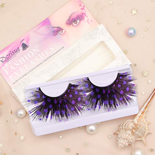 Dramatic Purple Mermaid Lashes - Bold Anime Style for Parties & Halloween | 1 Pair P19
