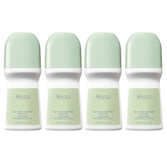 Haiku Roll-On Antiperspirant Deodorant - Quick-Dry Floral Japanese Yuzu & Muguet | 4 Pack, 2.6 fl. oz. Each