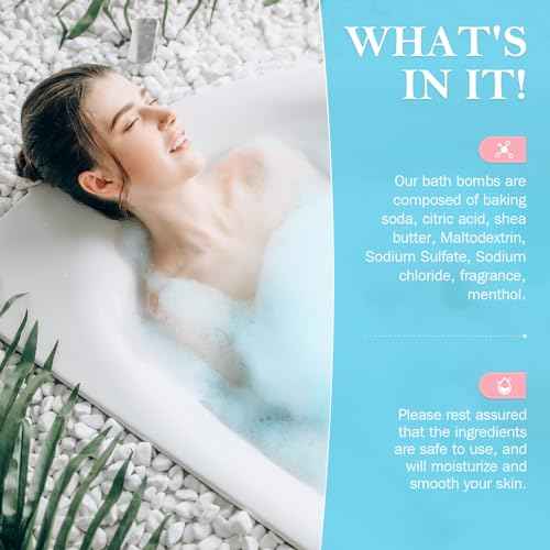 Bath Bombs Set, 7 Packs Bubble Fizzies Relaxation with Shea Butter, Dry Skin Moisturize, Birthday, Idea for Women, Wife, Girlfriend