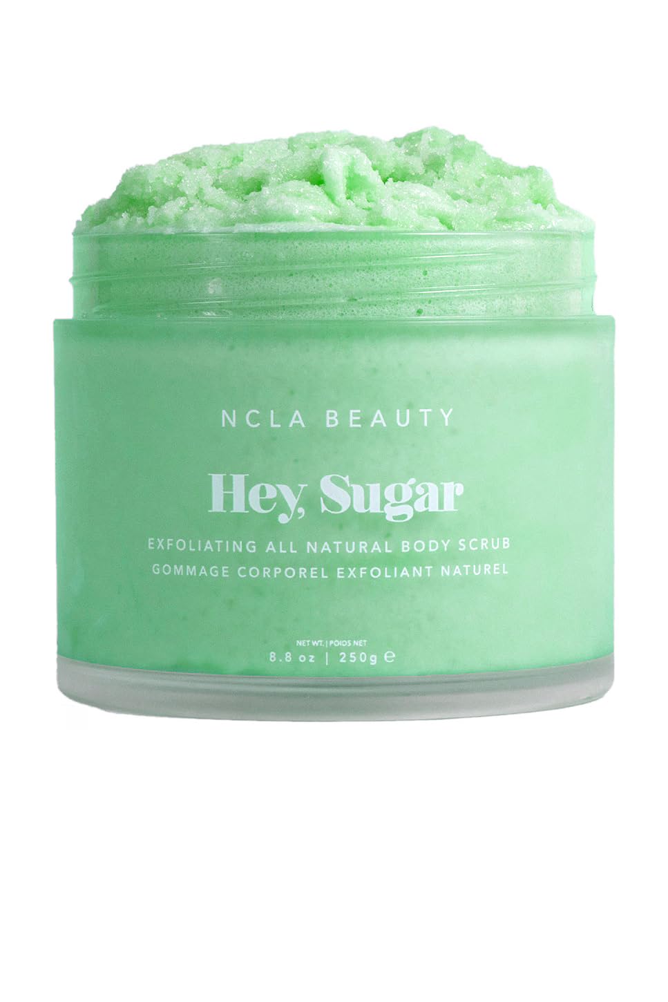 NCLA Hey, Sugar Natural Body Scrub - Vegan Strawberry Kiwi Exfoliant | 8.8 oz (250 g)