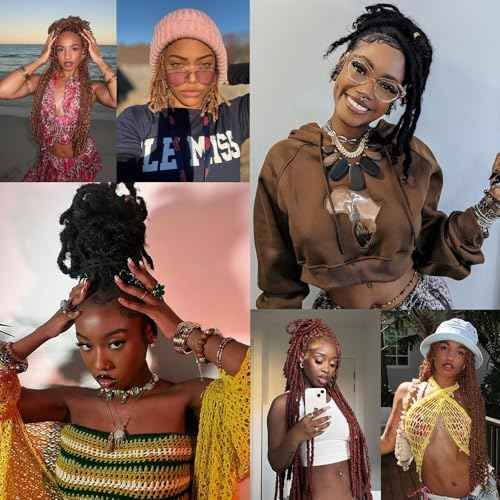 Spring Afro Twist Hair, 20 Inch Springy Marley Twist Braiding Hair Pre-Separated 6 Packs Spring Twist Afro Kinkys Bulk Hair for Soft Locs Crochet Hair Extensions for Black Women (1B, 20inch)