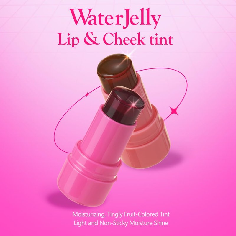 Elensilia Plush Water Jelly Lip & Cheek Tint – 10g (0.35oz) | Lightweight & Buildable Tint for a Natural, Fresh Glow (Water Melong)