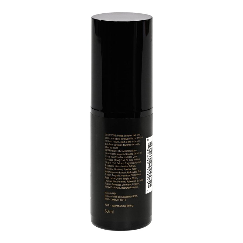 Reza Black Diamond Oil: Luxury Hair Oil, Protects & Nourishes, Adds Shine, Sulfate Free, Paraben Free, Safe, Tames Frizz, Repairs Damage, for Women & Men & All Hair Types, 1.7 Fl. Oz.