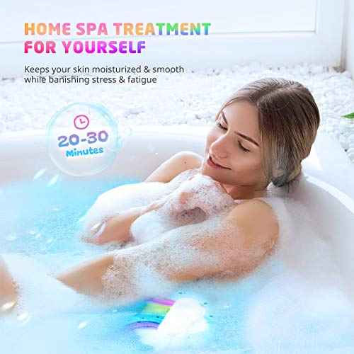 Rainbow Cloud Bath Bomb for Girls, 2 Extra Large Handmade Bath Bombs for Kids Bubble Bath Fizzies, Kids Safe Bath Bombs, Easter Basket Stuffers Mothers Day Gifts