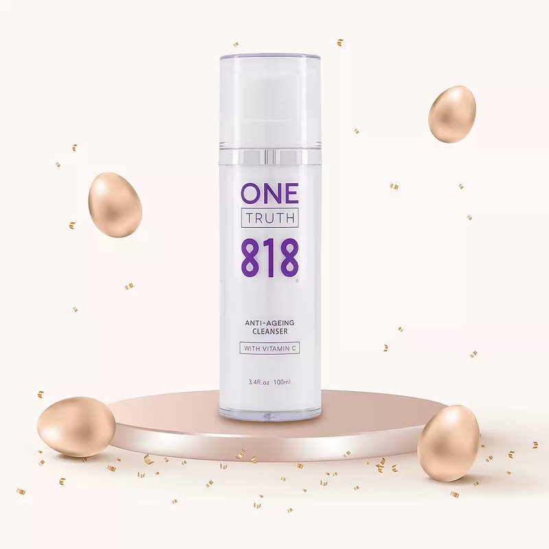 One Truth 818 Anti-Aging Cleanser - Gentle, Non-irritating Organic Barrier Protecting Face Wash, Brightening with Vitamin C & Antioxidants |