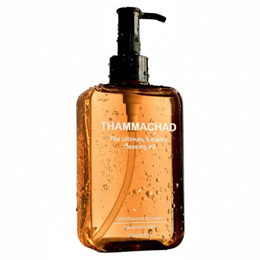 Thammachad Oil Cleanser Makeup Remover - Cleansing Oil for Sensitive Skin with Moringa & Camellia - First-Step Face Cleanser for Sunscreen and Daily Makeup, 200ml