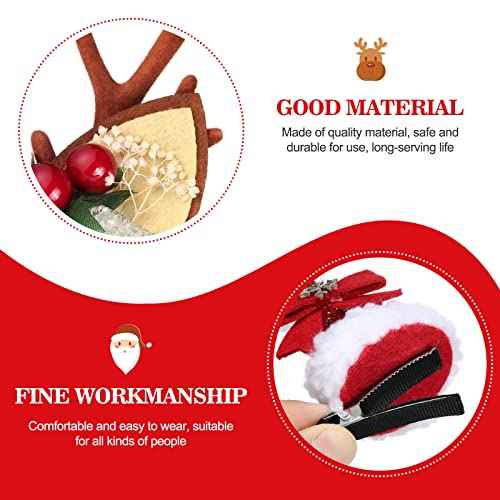 18 Pieces Christmas Hair Clips Christmas Organza Bags Set Hair Accessories Xmas Small Gifts Hairpins Jewelry Candy Gift Mini Drawstring Bags for Women Girls Winter Wedding Party