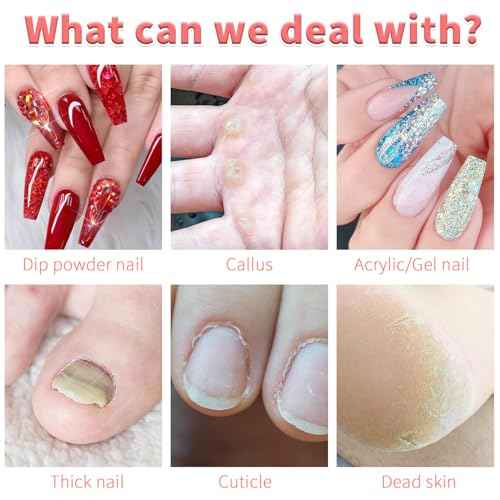 6 Pcs Nail Drill Bits Set,3/32'' Professional Nail Bits for Manicure Pedicure